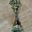 Antique 8 pt. Glass Door Knob Set with Brass Trim