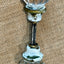 Antique 12 pt. Glass Door Knob Set with Brass Trim