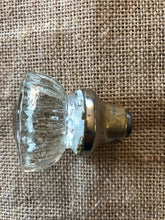 Load image into Gallery viewer, Antique 12 pt. Glass Door Knob with Brass Trim side
