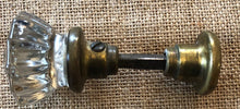 Load image into Gallery viewer, Antique 12 pt. Glass Door Knob with Spindle side view
