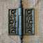 Antique Decorative Cast Iron Steeple Tip Door Hinge - 3" x 3"