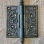 Antique Decorative Cast Iron Steeple Tip Door Hinge - 4" x 4"