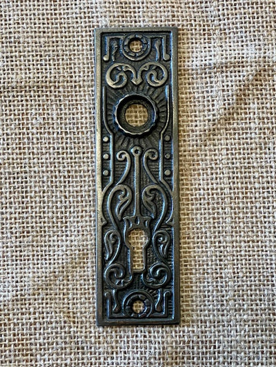 Antique Cast Iron Escutcheon Door Knob Plate