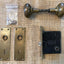 Antique Brass Doorknob Set with Sargent Mortise Lock