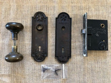 Load image into Gallery viewer, Antique Brass Sargent &amp; Co Doorknob Set
