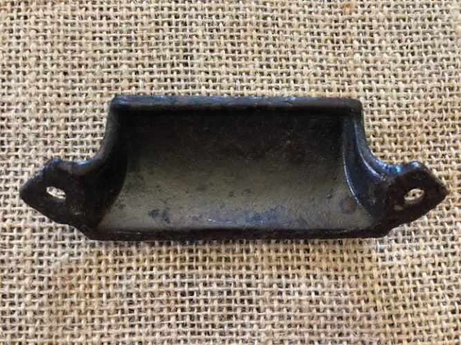 Antique Eastlake Style Cast Iron Bin Pull - 3⅞" back