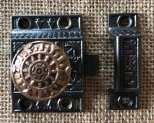 Load image into Gallery viewer, Antique Cast Iron Cabinet Latch - 2¼&quot; x 2⅛&quot;
