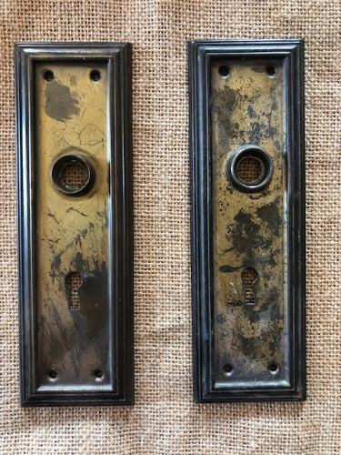 Antique Steel Door Plate - 2½" x 7⅞"