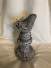 Load image into Gallery viewer, Gray Washed Terracotta Bird on Base_CLEARANCE
