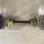 Antique Octagon Purple & Clear Glass Door Knob Set