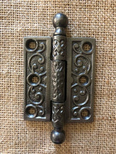 Load image into Gallery viewer, Antique Cast Iron Ball Tip Door Hinge - 3&quot; x 2½&quot; front
