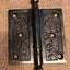 Antique Decorative Cast Iron Ball Tip Door Hinge - 3½" x 3½"