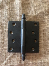 Load image into Gallery viewer, Antique Simple Cast Iron Acorn Tip Door Hinge - 4&quot; x 4”
