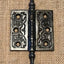 Antique Decorative Cast Iron Steeple Tip Door Hinge - 3" x 3"