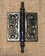 Antique Decorative Cast Iron Steeple Tip Door Hinge - 3