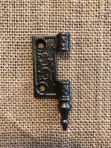 Antique Cast Iron  Door Hinge, Left Half Only - 2" x 2" front