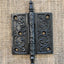 Antique Decorative Cast Iron Steeple Tip Door Hinge - 3½" x 3½"