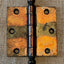 Antique Copper Flash Japanned Hinge- 3½" x 3½"