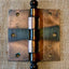 Antique Copper Flash Japanned Hinge- 3½" x 3½"