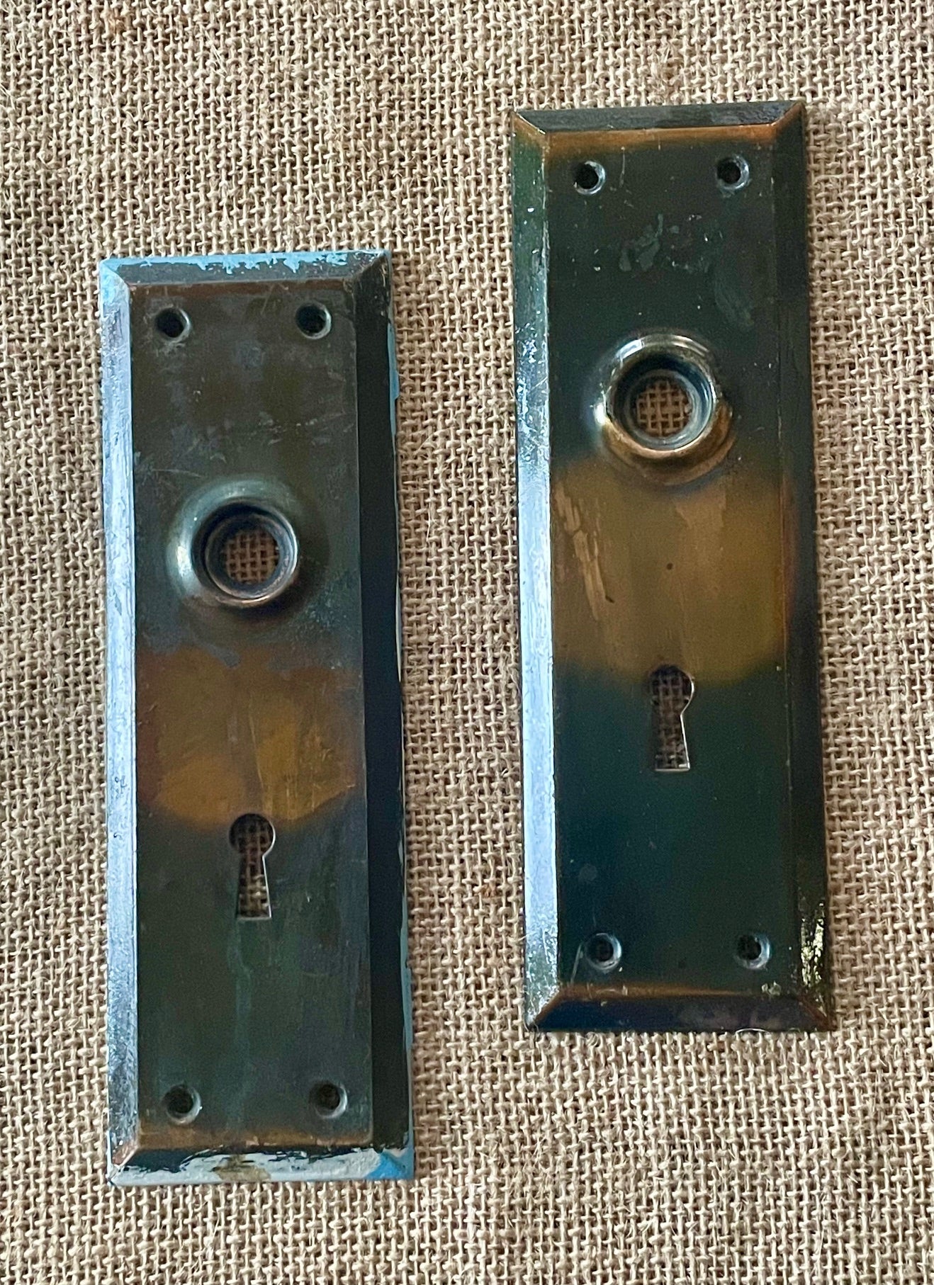 Antique Oxidized Copper Flashed Door Plate