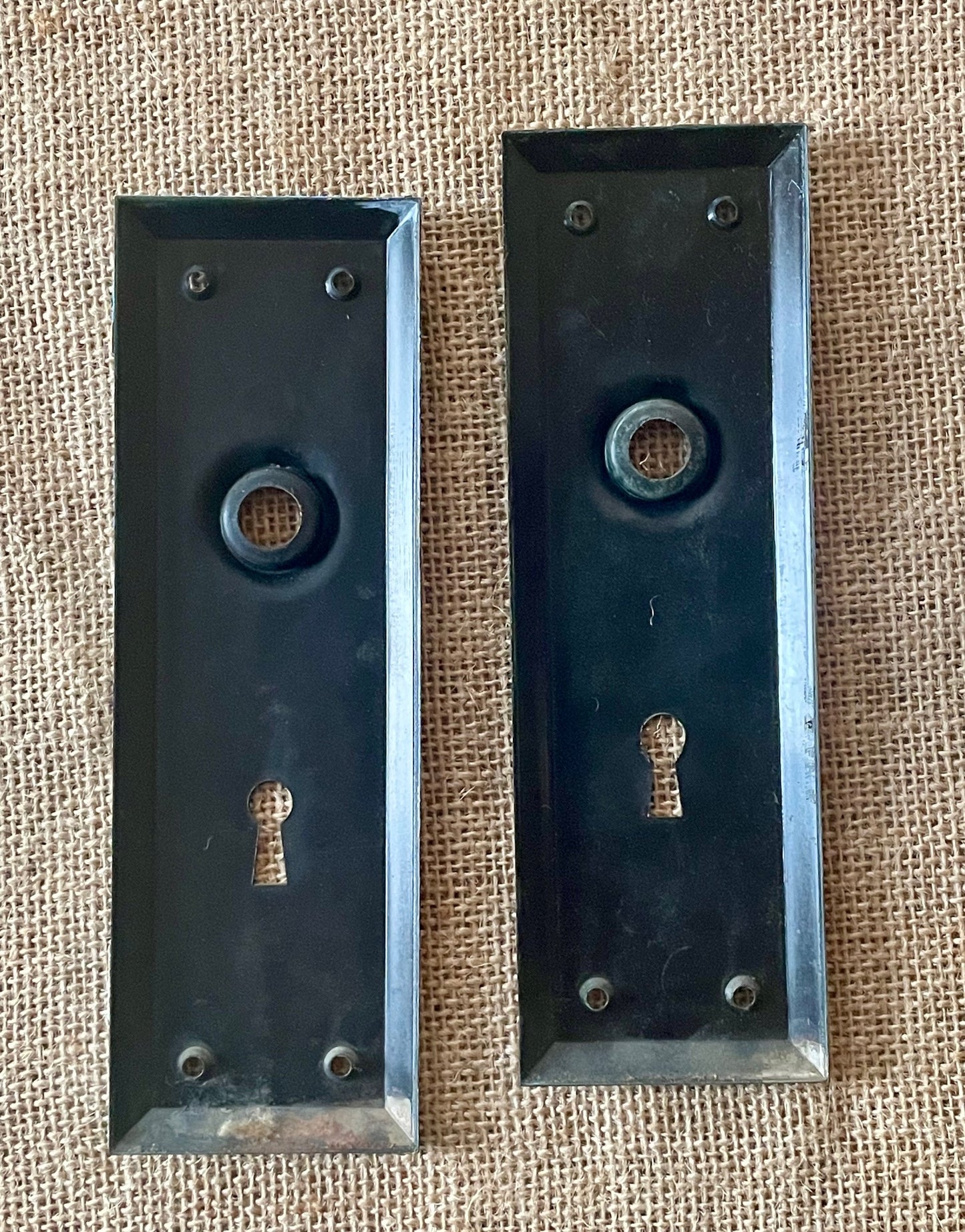 Antique Oxidized Copper Flashed Door Plate