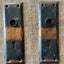 Antique Oxidized Copper Flashed Door Plate- 7" x 2¼"