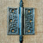 Antique Decorative Cast Iron Steeple Tip Door Hinge - 3½" x 3½"