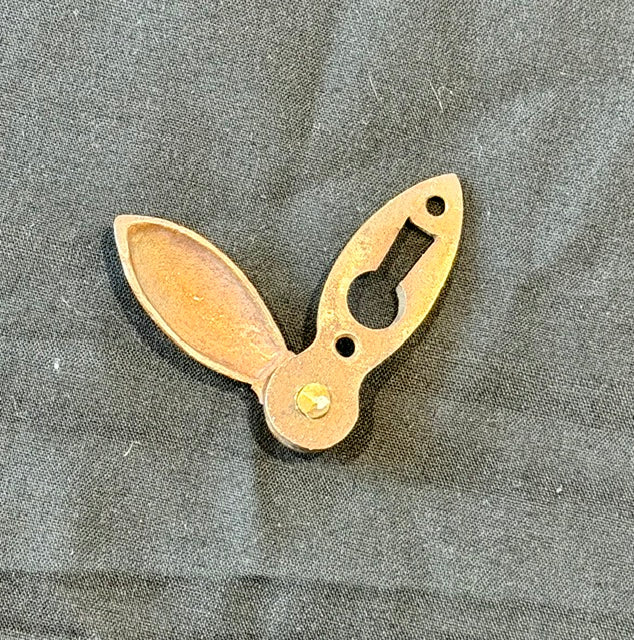 Antique Brass Keyhole Plate With Swinging Draft Cover