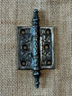 Antique Decorative Cast Iron Steeple Tip Door Hinge - 2½" x 2"