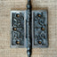 Antique Decorative Cast Iron Steeple Tip Door Hinge - 3½" x 3½"