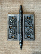 Antique Decorative Cast Iron Steeple Tip Door Hinge - 3½" x 3½"