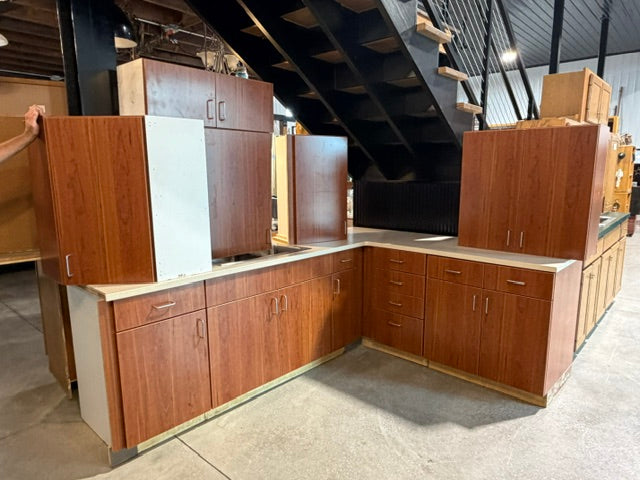 L-Shaped Kitchen Cabinet Set With Countertop and Sink (Store Pick Up Only: Williamsport, PA)