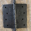 Antique Decorative Steeple Tip Door Hinge - 4½" x 4½"