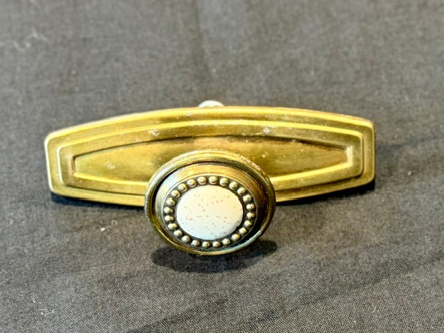 Vintage Brass-Plated Drawer Pull -  3¼"