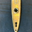 Antique Stamped Brass Plated Steel Doorknob Plate - 6"