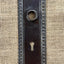 Antique Stamped Egg-and Dart Doorknob Plate with Escutcheon - 6½"