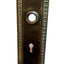 Antique Stamped Egg-and Dart Doorknob Plate with Escutcheon - 6½"