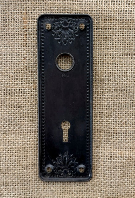 Antique Sargent & Co. No. 345 RD Door Plate with Escutcheon