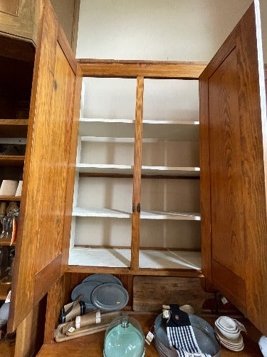 Antique Tall Cabinet doors open