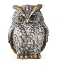 Load image into Gallery viewer, Silver and Gold Metallic Resin Owls (2 Styles)
