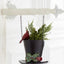 Black Resin Top Hat Vase with Cardinal Arrow Replacement