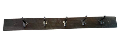 Five Hook Weathered Barnwood Wall Rack (Store Pick Up Only)