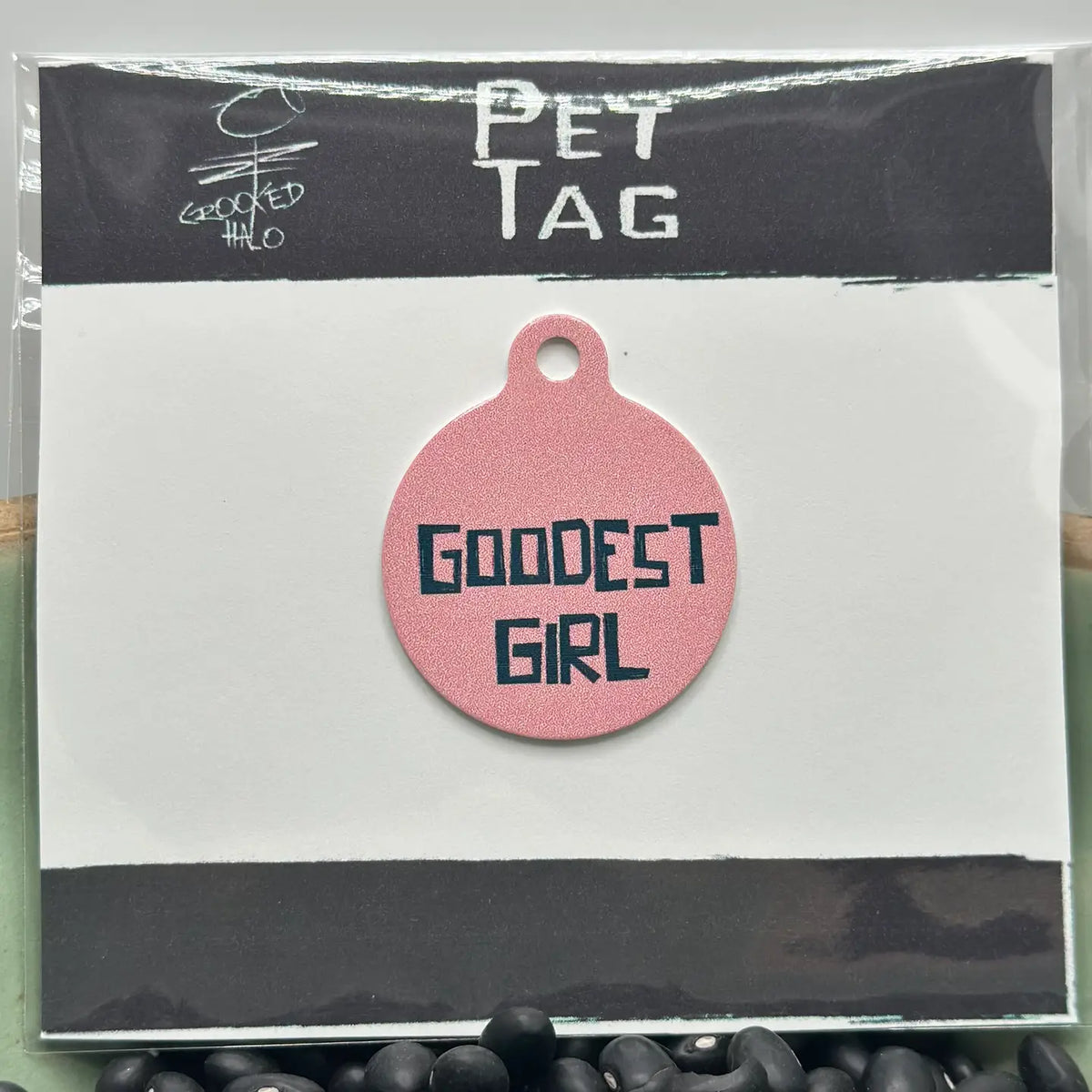"Goodest Girl" Metal Pet Tag Charm