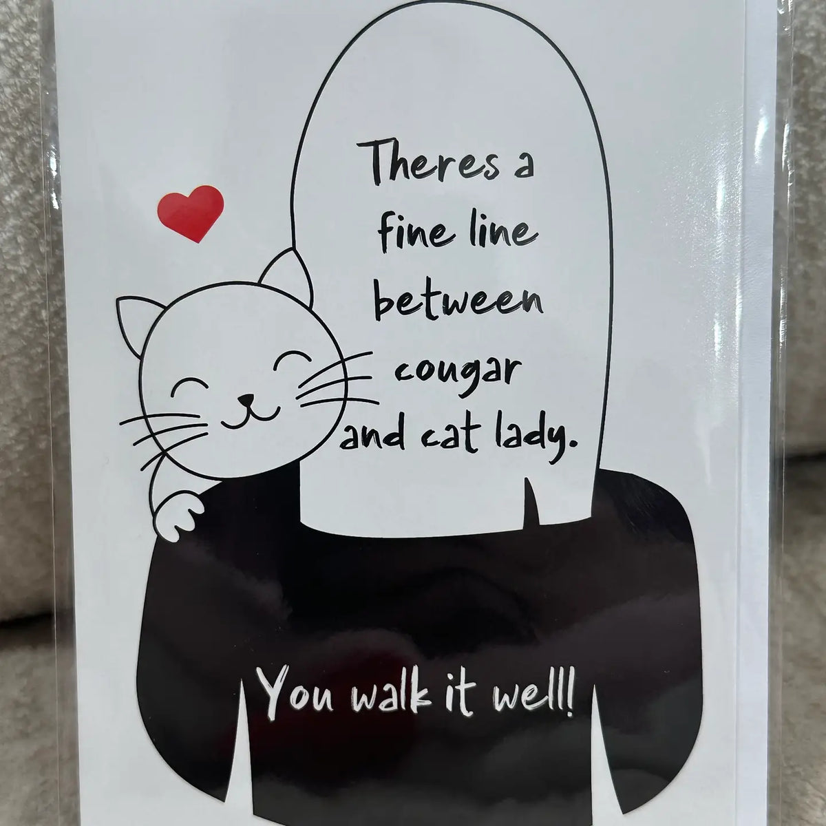 Cougar and Cat Lady Greeting Card