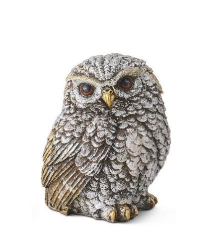 Silver and Gold Metallic Resin Owls (2 Styles) female