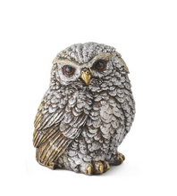 Load image into Gallery viewer, Silver and Gold Metallic Resin Owls (2 Styles)
