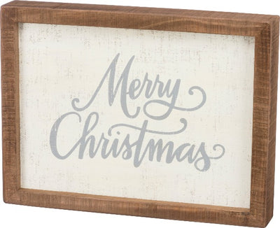 Merry Christmas Inset Box Sign