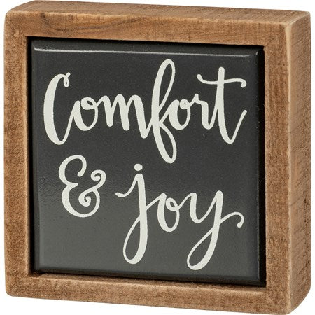 Comfort & Joy Box Sign Mini