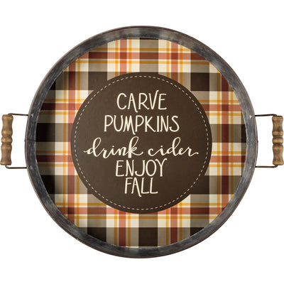 Carve Pumpkins, Drink Cider, Enjoy Fall Serving Tray_CLEARANCE