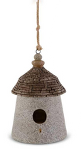 Load image into Gallery viewer, Stone Yurt Birdhouse with Rope Hangers - Three Sizes
